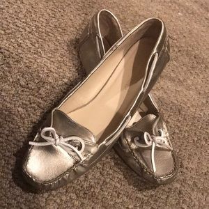 Christopher and Banks GOLD loafers